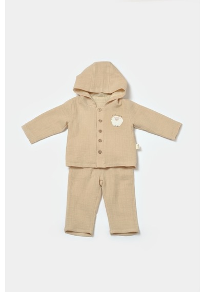 BabyCosy Organik Kapüşonlu Ceke T& Pantolon Set Csym7035 001 BabyCosy Organik Kapüşonlu Ceke T& Pantolon Set Csym7035 001