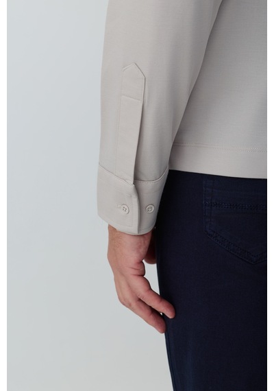 Morven Erkek Taş Polo Yaka Rayon Sweatshirt 27ks063002870 Taş