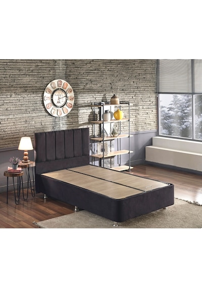 Nironyatak Niron Juliette 120X200 Bir Buçuk Kişilik Lüks Yatak Seti - Siyah
