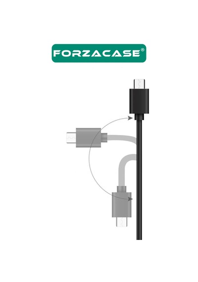 Forzacase 3a Micro Usb Şarj Ve Data Kablosu 2 Metre Siyah - Fc1170 1 Adet