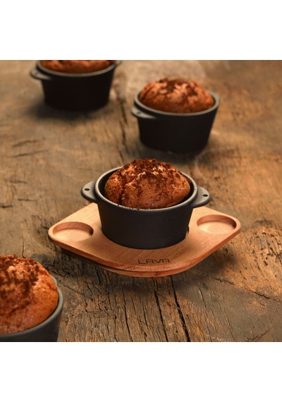 Lava Döküm Yuvarlak Sufle / Sos Kabı. Çap(Ø)8cm.