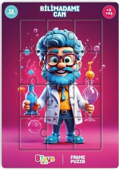Btoys Kıds 12 Parça Puzzle Bilim Adamı Can