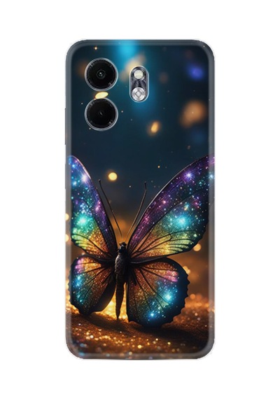 Infinix Smart 9 Kılıf Boutique Baskılı Resimli Rengarenk Kelebek Pcode -097