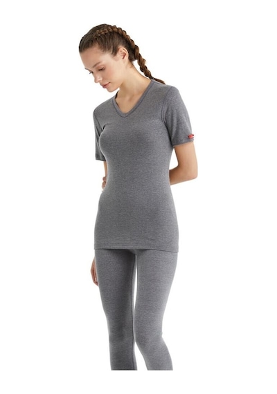 Blackspade V Yaka Kısa Kol Unisex Gri Termal İçlik C3t6n2o1 001