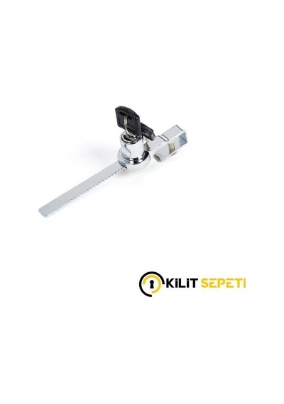 Ugr Çekmece Cam Kilidi Sürgü-332 Krom/Beyaz