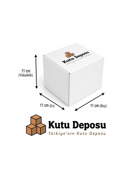 11x11x11 Cm Ofset Kupa Bardak Kutusu - Beyaz 50 Adet 1