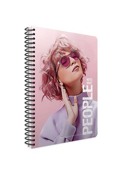 Gıpta People Spiralli Pp Kapak 17x24 120 Yaprak Çizgili Defter 6260