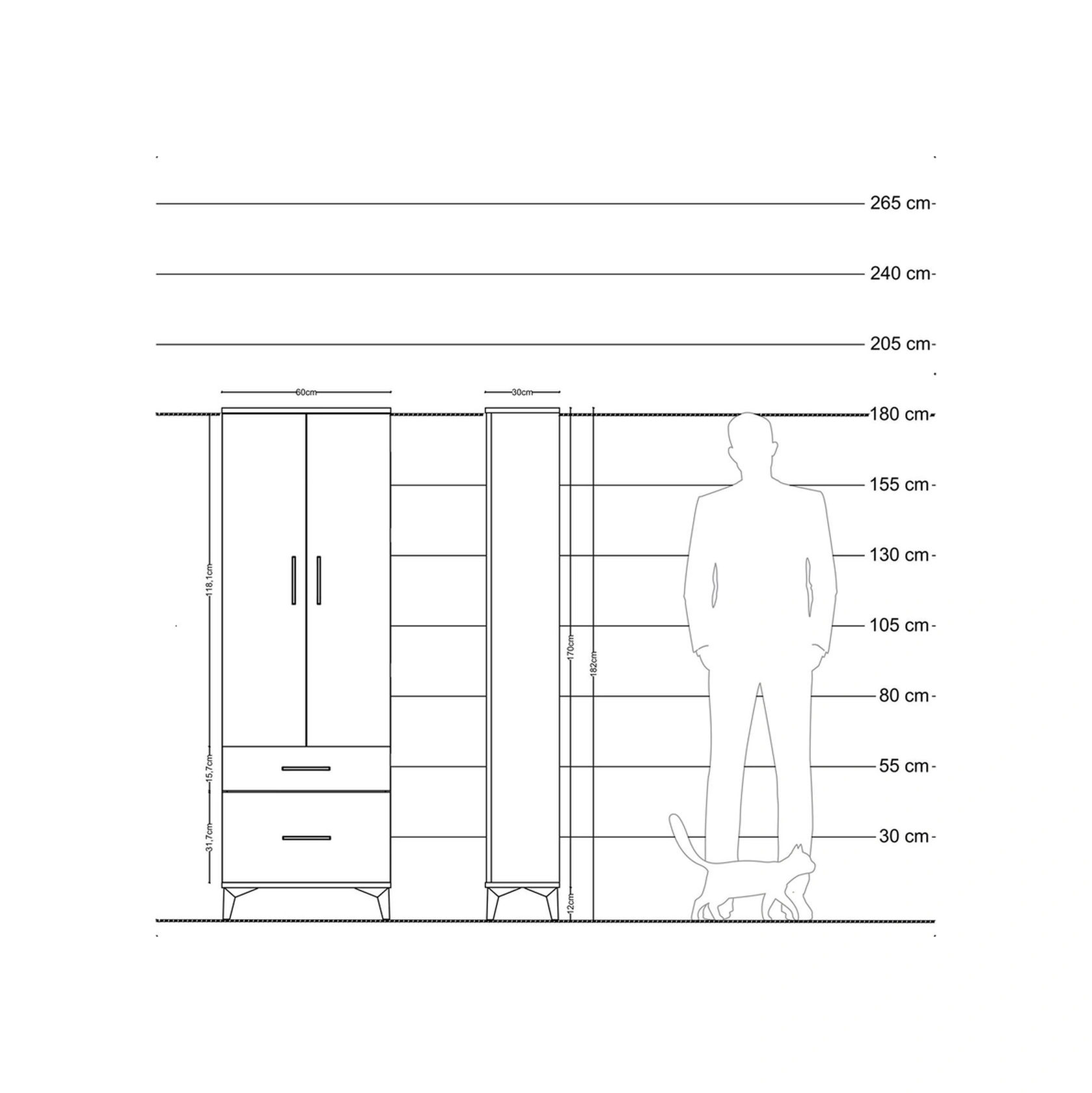 Arges Dolap 4 Raflı 2 Çekmeceli 2 Kapaklı 60x30x182 Çam-aytaşı Çam Arges Dolap 4 Raflı 2 Çekmeceli 2 Kapaklı 60x30x182 Çam-aytaşı Çam