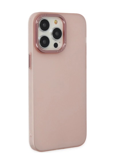 Apple Apple Uyumlu iPhone 13 Pro Max Kılıf Modos Metal Kapak - Pembe 0.2M-Çok Renkli