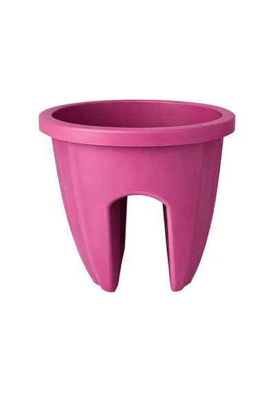 Sy-5712 Opal Yuvarlak Küpeşte Balkon Saksı Vişne 7.5 Litre 6 Adet