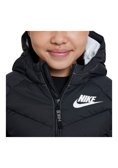 Nike Sportswear Synthetic-fill Full-zip Hoodie Girls' Çocuk Mont Siyah