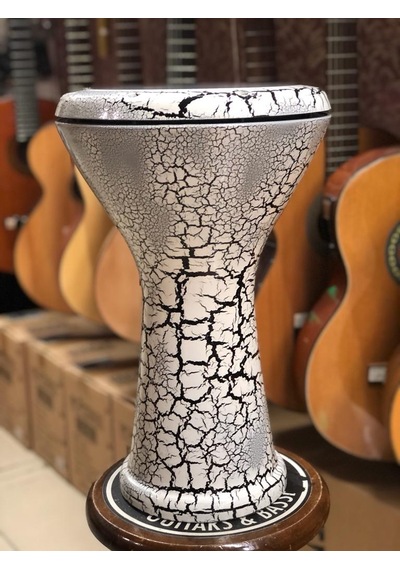 3040 Döküm Beyaz Çatlak Boyalı Darbuka/çömlek