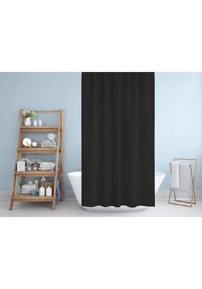 Zethome Jackline Banyo Duş Perdesi 0010 Siyah Tek Kanat 240x200 Siyah
