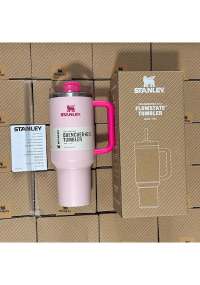Stanley Quencher H2.0 Tumbler Termos Pipetli Bardak 1.18 Lt Açık Pembe Melanj