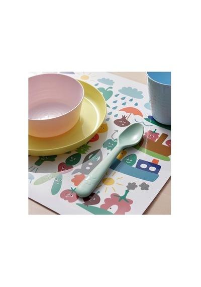 Ikea Kalas Çocuk Kaşık Seti, Pastel Tonlar, 4 Adet Çok Renkli