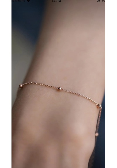 X-lady Accessories Altın Renk Kadın Gold Renk Top Zincir Bileklik - 2398 Çok Renkli