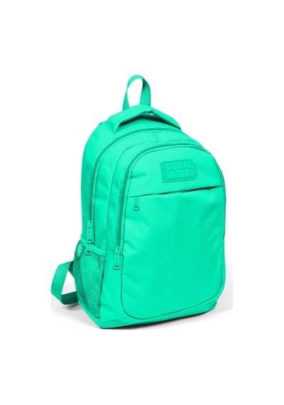 Coral High Kids Su Yeşili Üç Bölmeli USB Şarjlı Kulaklık Çıkışlı Okul Sırt Çantası 24309