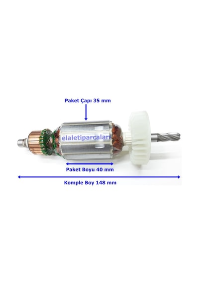 Hitachi Tipi Dh 26 Pc Endüvi Rotor Kollektör