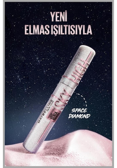 Lash Sensational Sky High Space Diamond - Elmas Işıltılı Maskara & Siyah Maskara Seti Electro Black