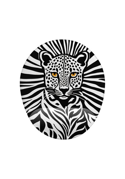 Lexroo Leopar Desenli Bilek Destekli Mouse Pad Standart