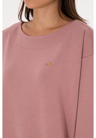 U.S. Polo Assn. Kadın Gül Kurusu Bisiklet Yaka Sweatshirt 50314210-VR221