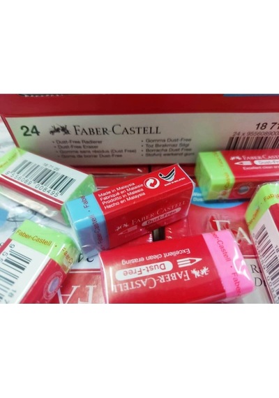 Faber-castell Orta Boy 6 Lı Renkli Silgi