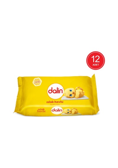Dalin Yumuşak Petek Dokulu Islak Havlu 12 X 56'Lı
