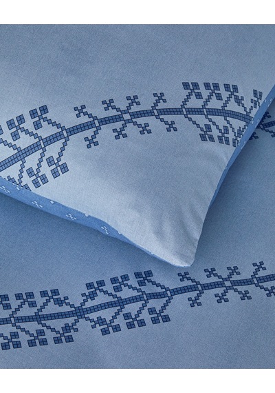 Etamine Line Pamuklu Ranforce King Size Nevresim Seti 240x220 Cm Mavi MAVI Mavi