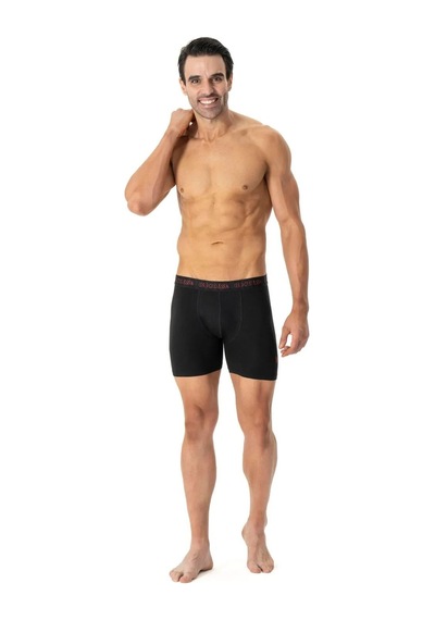U.S. Polo Assn. U.s Polo Assn. 80517 Erkek Pamuklu 3'lü Boxer-siyah&antrasit&gri Siyah