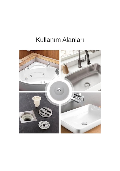 Lavabo Ve Küvet Tıkacı Süzgeci Mutfak Banyo Ve Duş Gider Koku Önleyici Kıl Atık Tutucu Gider Tıpası Diğer