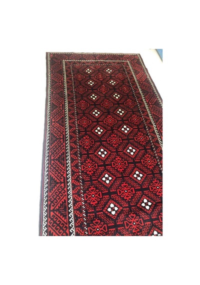 40 Yıllık Antik İran Baluch El Dokuması Yün Halı 255x135cm 3.39m2 Teşhir Ürün
