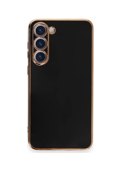 Ayrex Samsung Galaxy S23 Plus İçin Kılıf Olive Plated Siyah Galaxy S23 Plus İle Uyumlu Kılıf - Siyah Diğer