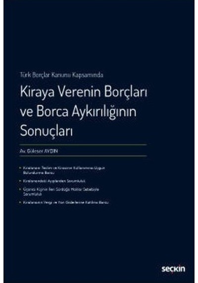 Türk Borçlar Kanunu Kapsamındakiraya Verenin Borçları ve Borca Ay