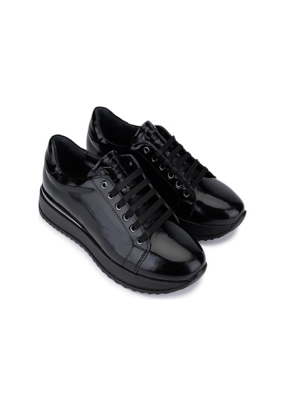 Tamer Tanca Kadın Hakiki Deri Siyah Rugan Sneakers & Spor Ayakkabı 322 2514502 Bn Ayk Sk25-26 Sıyah Krsk Rgn Siyah