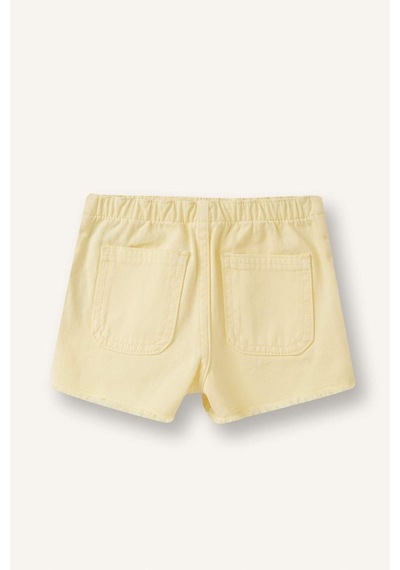 Defacto Gabardin Şort Kız Bebek H8940a526hsyl127 Sarı-yl127