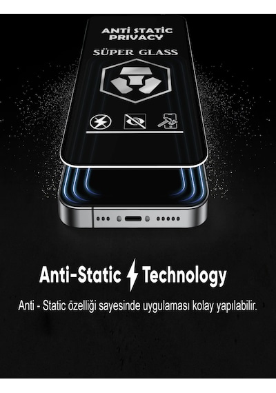 Xiaomi Redmi Note 12 Pro Tam Kaplayan Anti Statik Hayalet Süper Temperli Cam Ekran Koruyucu
