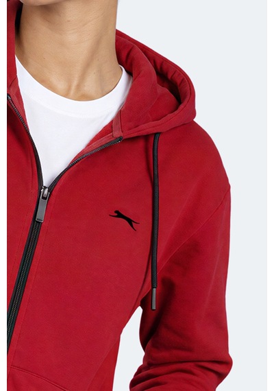 Slazenger Flores Kadın Kapüşonlu Bordo Sweatshırt