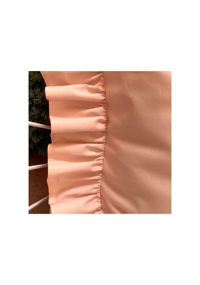 Fırfırlı Yastık Kılıfı Tek Kişilik 50x70 Cm 1 Adet %100 Doğal Pamuk 18 Farklı Renk Seçeneği Somon