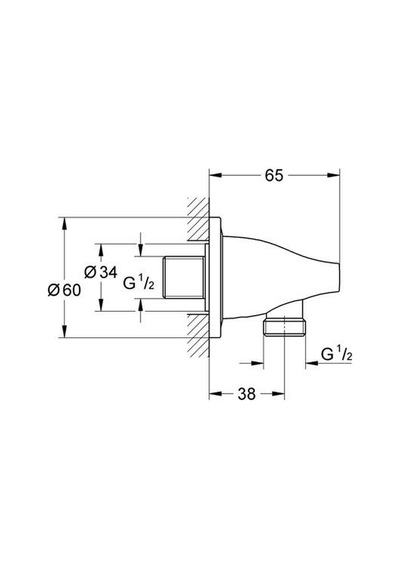Grohe Grohe Ondus Duş Çıkış Dirseği 1/2" - 27190000
