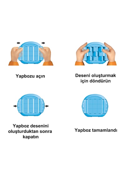 4 Farklı Desenli Eğlenceli Eğitici Dönen Puzzle Diğer