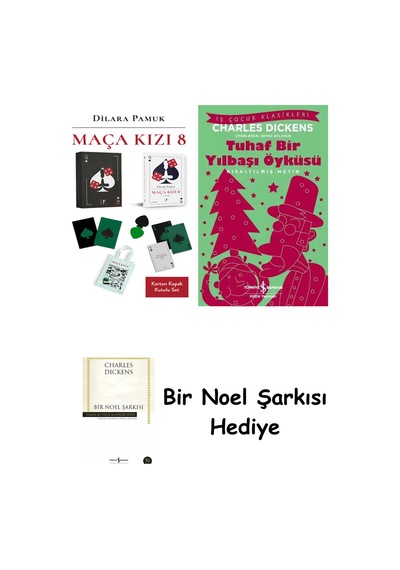 Maça Kızı 8 - 1. Kitap Karton - 8. Baskı Kutulu Set + Tuhaf Bir Yılbaşı Öyküsü + Bir Noel Şarkısı