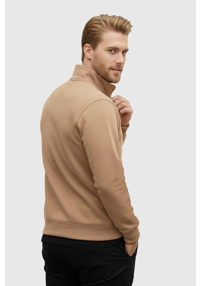Rizzup Erkek Camel Relax Fit İçi Polarlı %100 Pamuk Yarım Fermuarlı Dik Yaka Sweatshirt 2600760 Rizzup Erkek Camel Relax Fit İçi Polarlı %100 Pamuk Yarım Fermuarlı Dik Yaka Sweatshirt 2600760