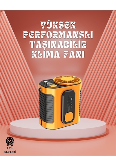 Sessiz - 685 - Turbo Fan Kamp, Spor, Ofis İçin Tnabilir - Csmo-tex - Mini Soğutucu
