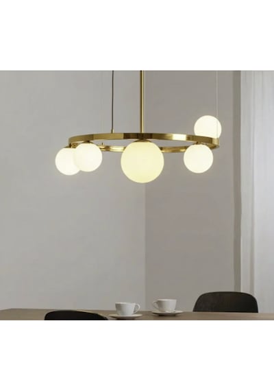 Oliva 5'li Halka Sarkıt Avize Ra-avz- 9145-38-72 Eskitme