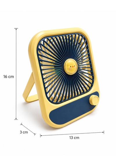 Mini Fan Ayarlanabilir Kademeli Işıklı Gece Lambası Vantilatör Beyaz