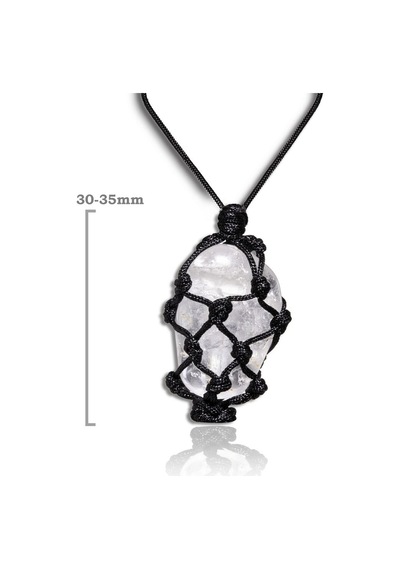 Erilsa Sertifikalı Ayarlanabilir Doğal Kristal Kuvars Taşı Kolye - 1.kal Çok Renkli