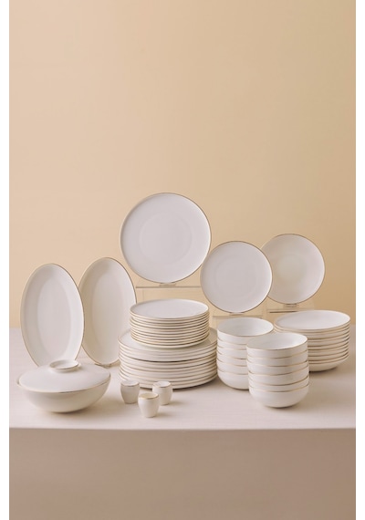 Karaca  Fine Bone Meridian 55 Parça 12 Kişilik Yemek Takımı Gold