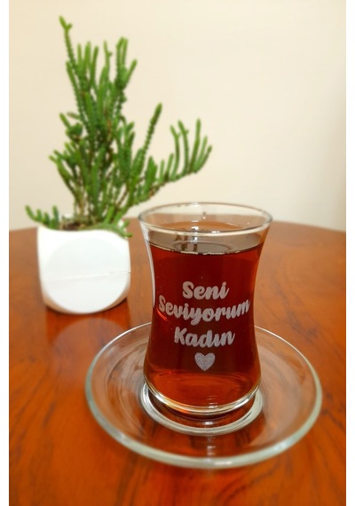 Çay Seti Sevgililer Günü Işlemeli 6'lı 155 Cc