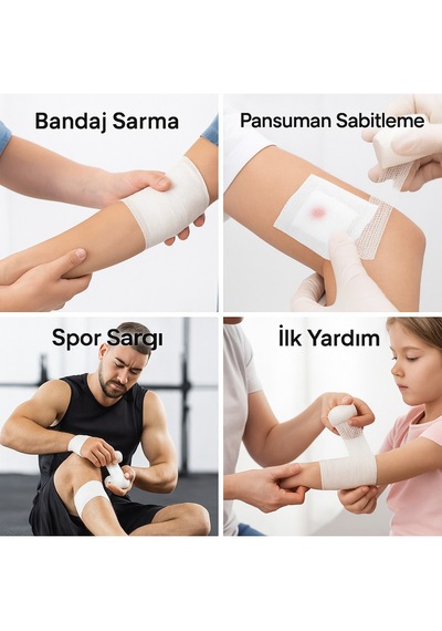 Bozkar Medikal Nonwoven Non-Steril Bandaj Rulo Sargı Bezi 10 CM x 100 M﻿﻿