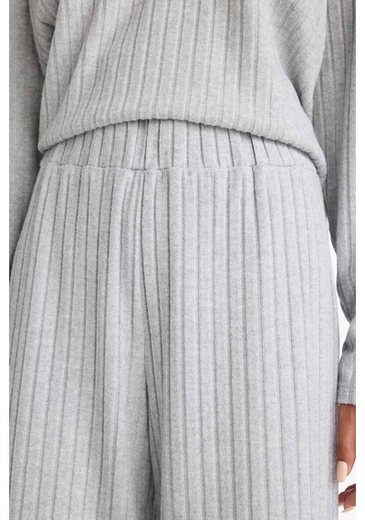Defacto Wide Leg Fitilli Kaşkorse Beli Lastikli Pantolon F1012ax25augr210 Gri-gr210